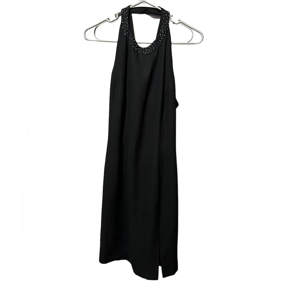 Vintage mini  Reggio halter neck backless formal cocktail dress in back size 10